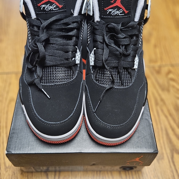 New Jordan Retro Bred 4 Men's Size 13 Shoes - Picture 6 of 13